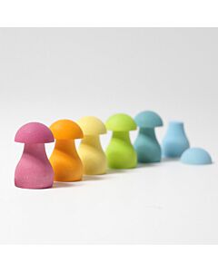 Grimm's Pastel Rainbow Mushrooms Sorting Game