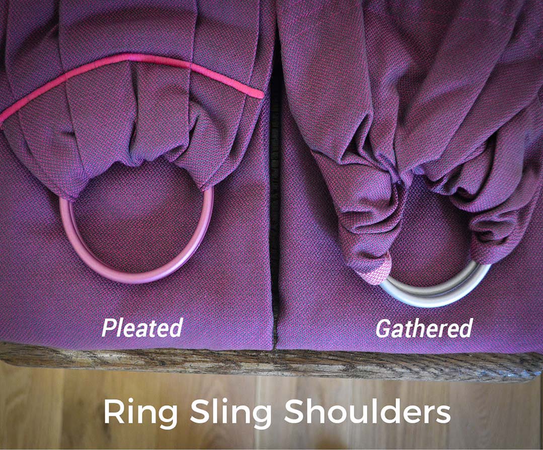 Ring sling shoulder styles