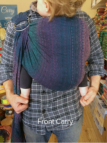 Front carry with a ring sling