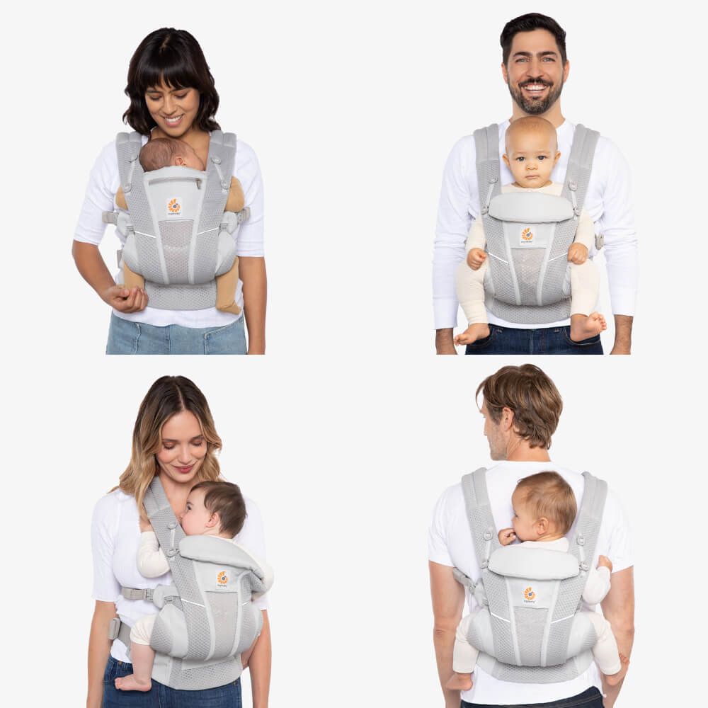 The 4 carrying positions of the Ergobaby Omni Carrier